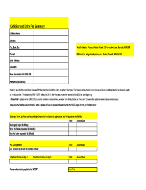 Exhibitor and Entry Fee Summary - Wisconsin Dairy Goat - wdga