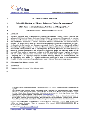 Abstract example - Scientific Report of EFSA Template - pharmalogica