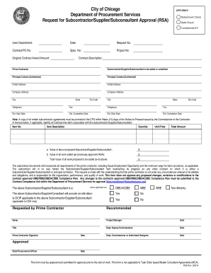 Fishbone medical - RSA Form Instruction - City of Chicago - cityofchicago