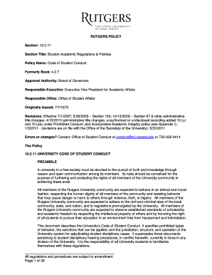 University Code of Student Conduct - Student Affairs Compliance ... - compliance rutgers