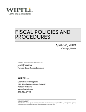 Fiscal policies and procedures - Fiscal Conference Training Materials