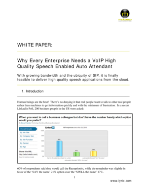 White Paper - In 2012 Why Every Enterprise Needs a World Class Speech Enabled Auto Attendant