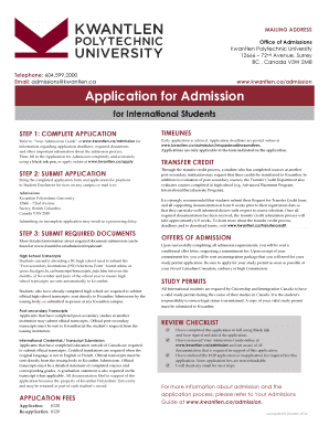 International Student Application Form