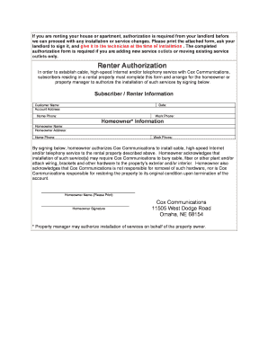 Renter Authorization Form
