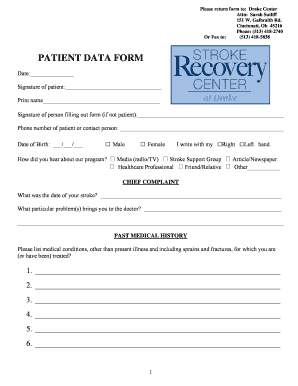 Patient Data Form