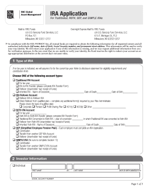 IRA Application Form