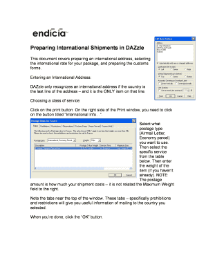 International Shipping Customs Form