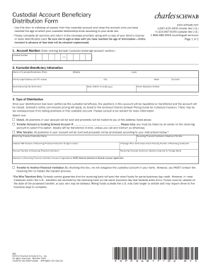 Custodial Account Beneficiary Distribution Form