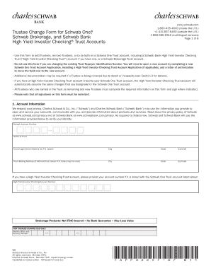 Trustee Change Form for Schwab One
