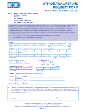 Withdrawal Refund Request Form