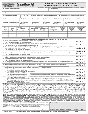 Simplified Claims Process Form