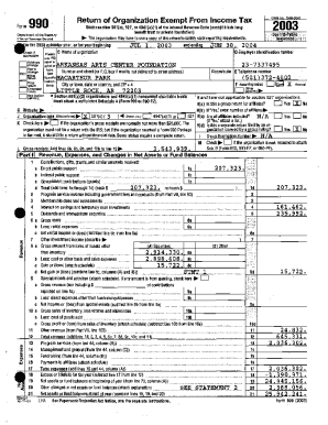 IRS Form 990 2003
