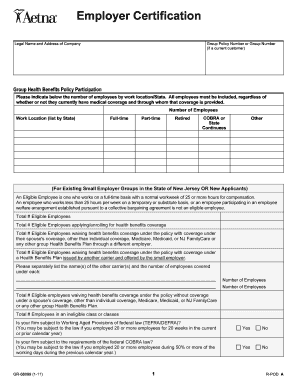 New Jersey Small Employer Health Benefits Certification