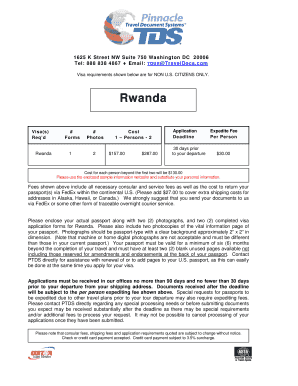Rwanda Visa Application Form