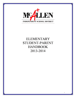 McAllen ISD Student-Parent Handbook Consent