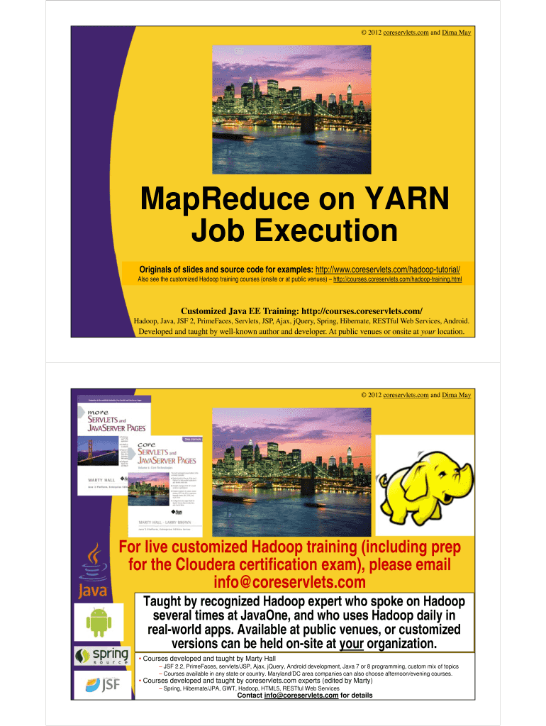 Fillable Online MapReduce on YARN Fax Email Print pdfFiller
