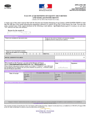 French Tax on Acquisitions of Equity Securities Form