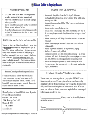 Illinois Payday Loan Cancellation Form