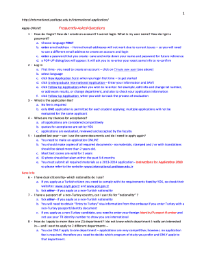 Yeditepe University International Application Form