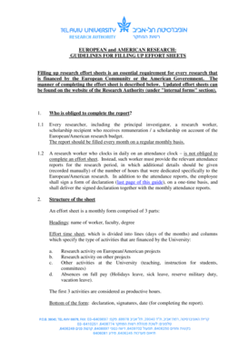 EU and US Research Effort Sheet