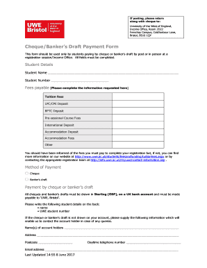 Cheque Payment Form