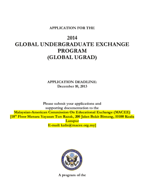 Global UGRAD 2014 Application Form