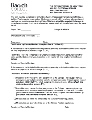 CUNY Multiple Position Report
