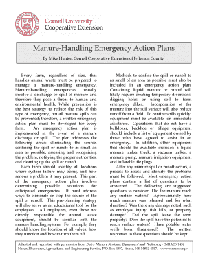 Manure-Handling Emergency Action Plan
