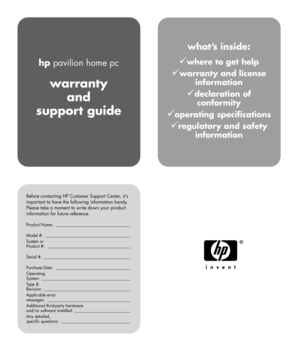 HP Pavilion Support Guide