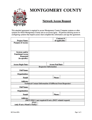 Montgomery County Network Access Agreement