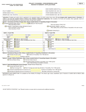 First Ameritas Life Insurance Reinstatement Application