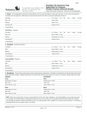 Ameritas Life Insurance Annuity Application