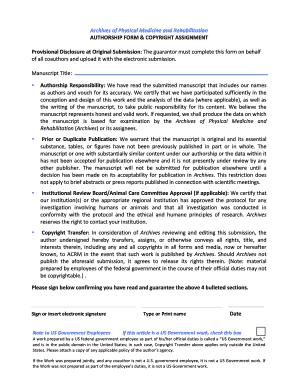 Authorship Form & Copyright Assignment