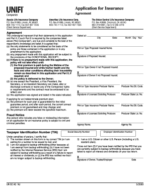 Insurance Application Agreement