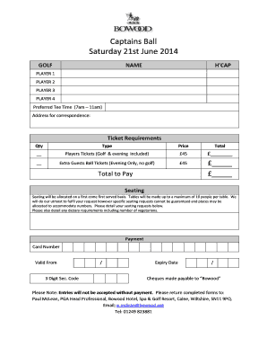 Paano gumawa ng agreement letter - Captains Ball entry Form - bowood