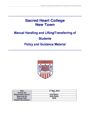 Lifting and Transferring Students - Sacred Heart College - shc tas edu