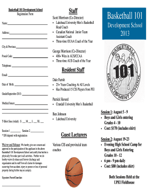 Basketball 101 Development School Staff Basketball 101