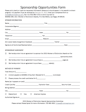 Open marriage contract - Sponsorship Opportunities Form - NAWBO Southern Nevada - nawbosnv