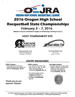 Racquetball State Championships - oregonracquetball