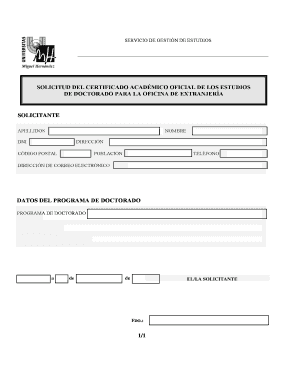 Inventory count instructions template - SOLICITUD DEL CERTIFICADO ACADMICO OFICIAL DE LOS - estudios umh