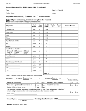 school form 9