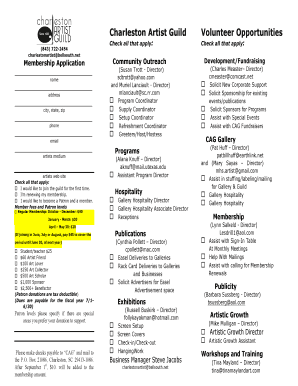 Fillable Online Membershipform volunteer list Fax Email Print - pdfFiller