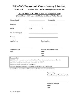 form of leave application