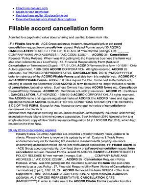 16 Printable acord form cancellation Templates - Fillable Samples in ...