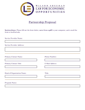 External audit report sample - Partnership Proposal - Wilson Sheehan Lab for Economic