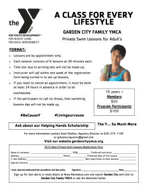 Cover letter for administrative assistant with no experience - Adult Private Swim Lesson - Garden City Family YMCA - gardencityymca