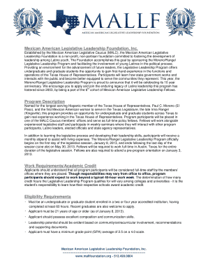 Mexican American Legislative Leadership ... - MALLFoundation - mallfoundation