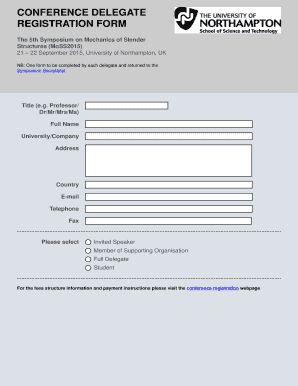 Preschool newsletter template editable - The 5th Symposium on Mechanics of Slender Structures (MoSS2015) 21 22 September 2015, University of Northampton, UK - eng nene ac