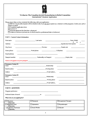 International Volunteer Application Form- Guyanadoc - veahavta