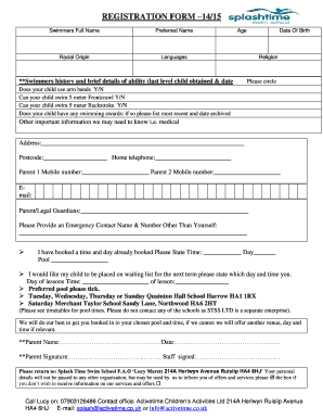 3 month cash flow projection template - KIDSVILLE REGISTRATION FORM - bActivetimeb - activetime co